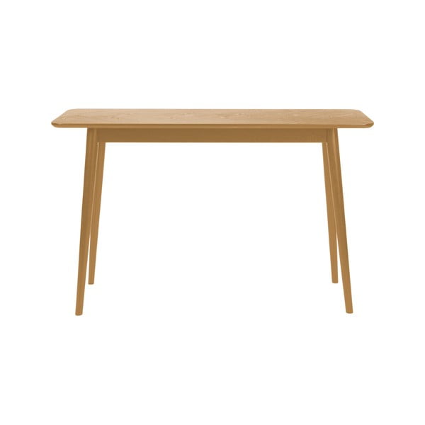 Stranska mizica z mizno ploščo v hrastovem dekorju v naravni barvi 40x120 cm Fabio – White Label