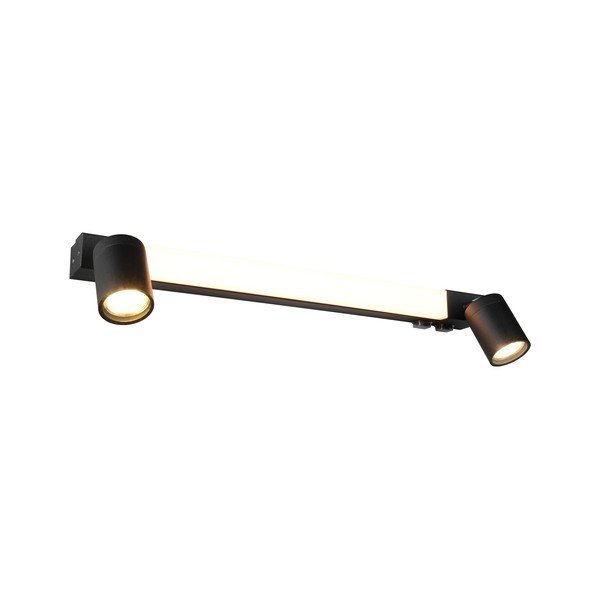 Mat črna LED stenska svetilka Enrico – Trio-image-2