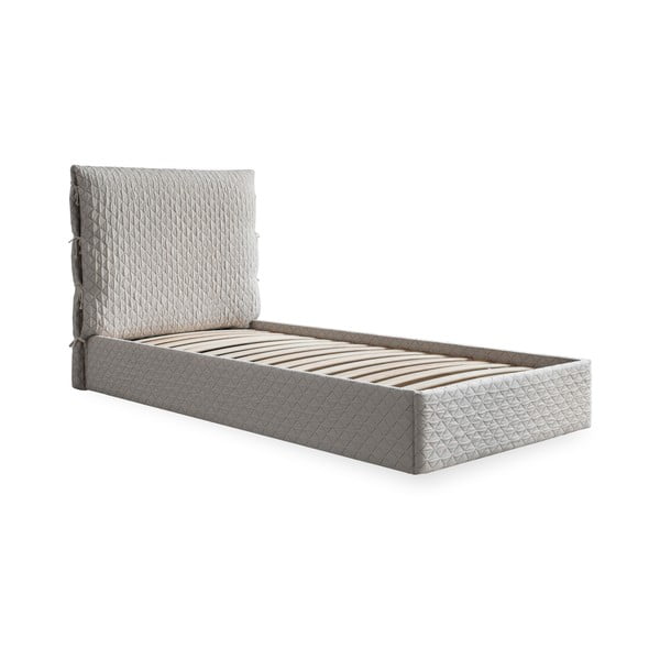 Bež oblazinjena postelja z letvenim dnom 90x200 cm Sleepy Luna - Miuform-image-2