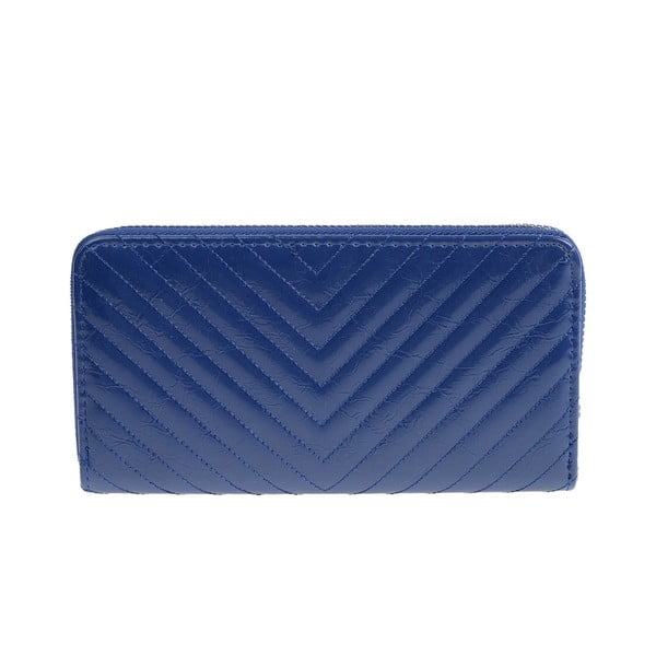 Slivovo modra usnjena denarnica Carla Ferreri