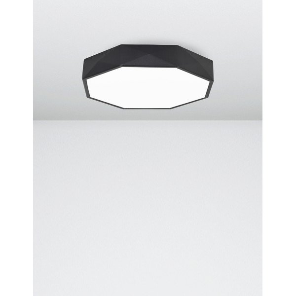 Mat črna aluminijasta LED stropna svetilka Eben – Nova Luce-image-3