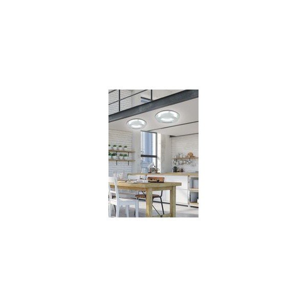LED stropna svetilka v srebrni barvi s kovinskim senčilom 40x40 cm Merle – Candellux Lighting-image-1