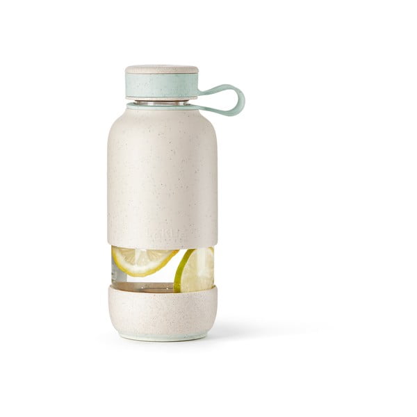 Kremno bela steklena steklenica za vodo za na pot 500 ml To Go Organic – Lékué-image-2