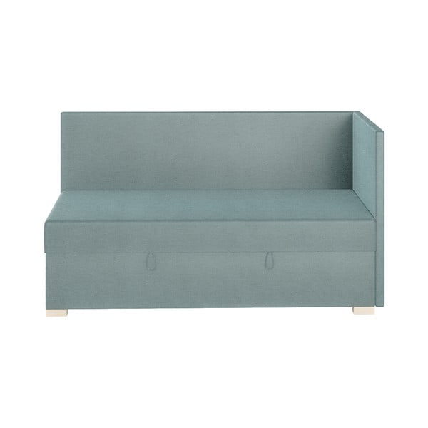 Modra kotna otroška postelja s prostorom za shranjevanje z vzmetnico 90x200 cm Flexi – Ghado