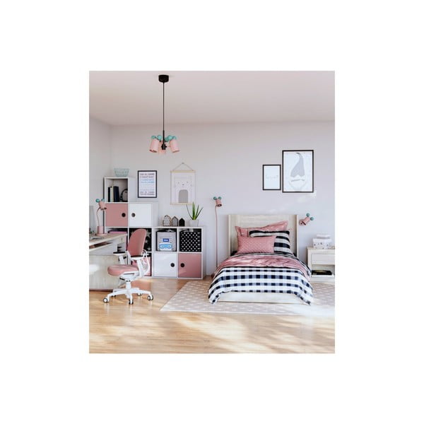 Svetlo modra/rožnata otroška svetilka s kovinskim senčilom ø 30 cm Mouse II – GTV-image-1