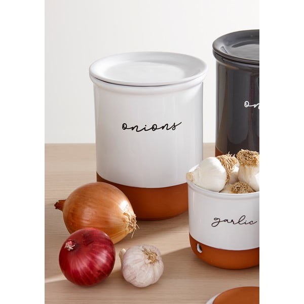 Posoda za shranjevanje za čebulo in česen iz terakote Eco – Ladelle-image-2