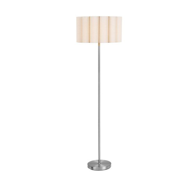 Bež/v srebrni barvi lanena stoječa svetilka (višina 150 cm) Wattom – House Nordic-image-3