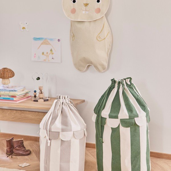 Kremno bel tekstilni viseči organizator 40x1x82 cm Darling Rabbit – OYOY Mini-image-2