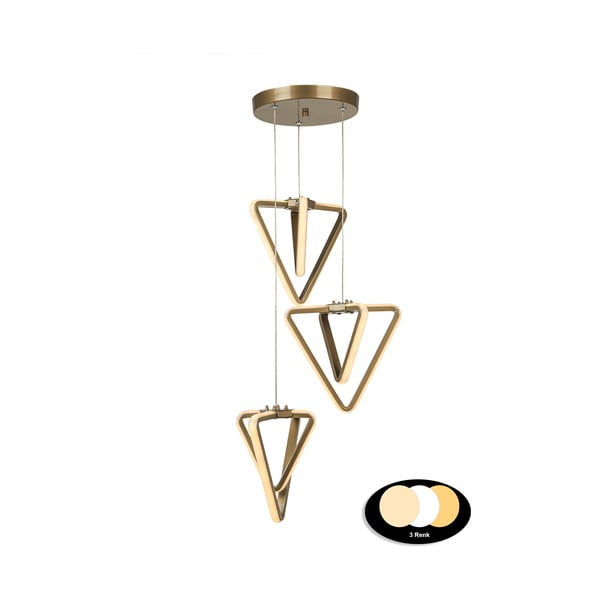 Kovinska LED viseča svetilka v bronasti barvi ø 20 cm Baris – Squid Lighting-image-2