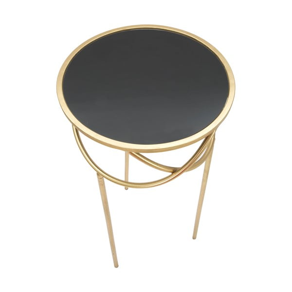 Okrogla stranska mizica s stekleno mizno ploščo ø 40 cm Ring – Mauro Ferretti-image-3