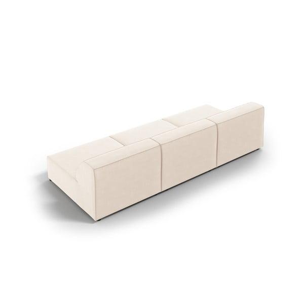 Kremno bela žametna sedežna garnitura 240 cm Jodie – Micadoni Home-image-4