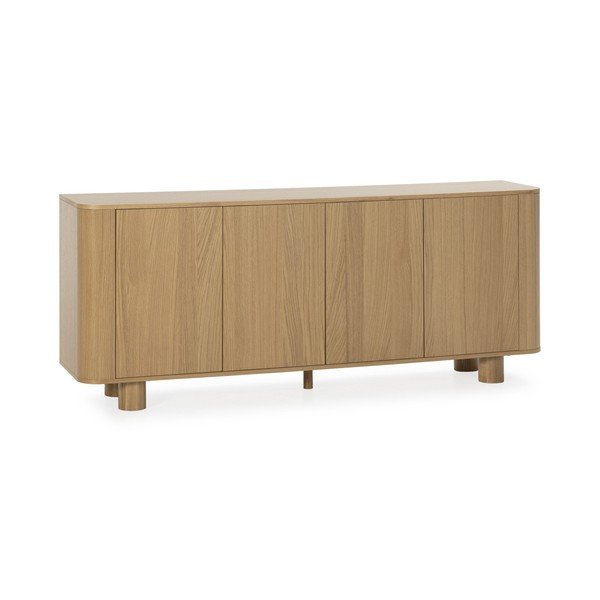 Komoda v hrastovem dekorju v naravni barvi 180x75x40 cm Padoc – MOME