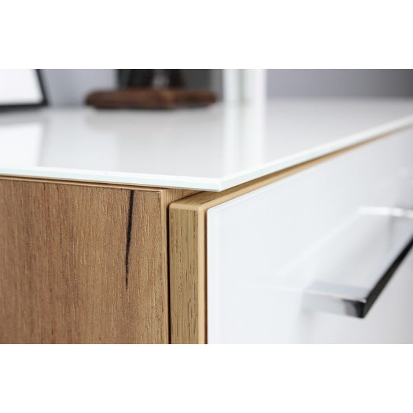 Bela omara v hrastovem dekorju 80x120 cm Monteria - Germania-image-3