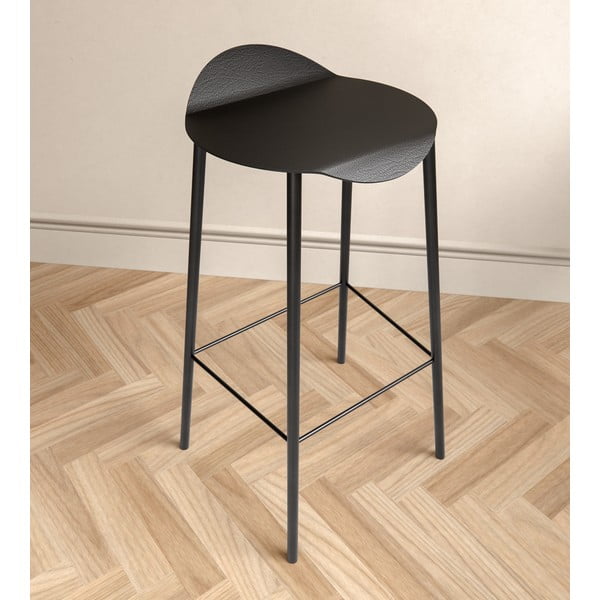 Črn usnjen barski stol Flamingo Bull – LIND DNA-image-2