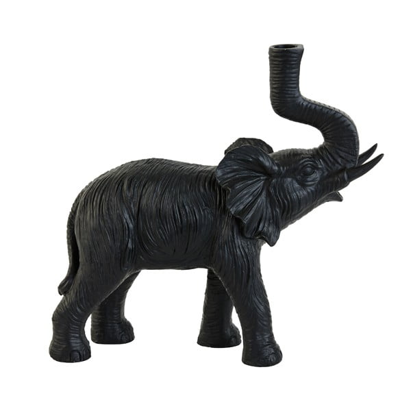 Mat črna namizna svetilka (višina 36 cm) Elephant – Light & Living