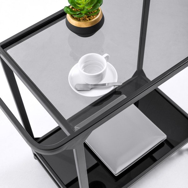 Črni kovinski voziček Kave Home Duilia-image-1