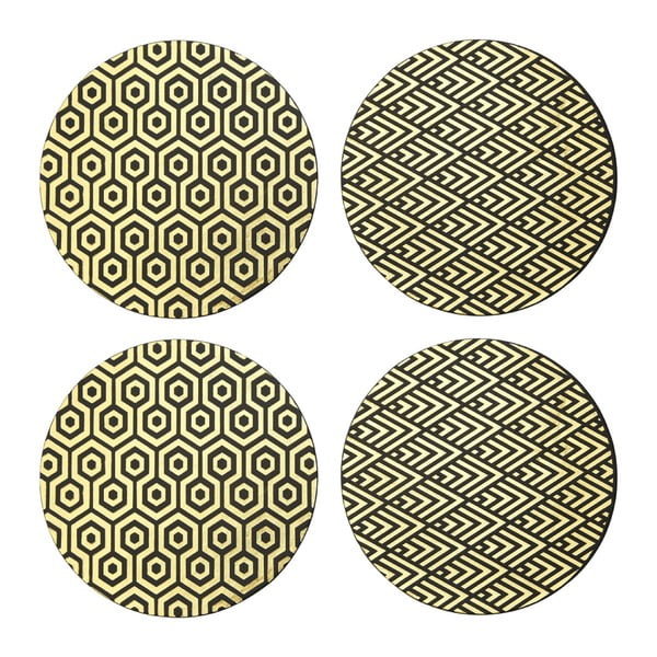 Pogrinjki iz imitacije usnja in kartona v kompletu 4 ks ø 25 cm Geome – Premier Housewares-image-2