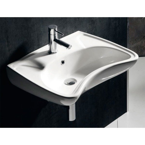 Bel keramičen umivalnik 59x45,5 cm Handicap – Sapho-image-2