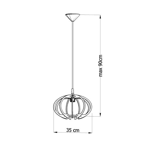 Lesena viseča svetilka Sollux Mandore-image-2