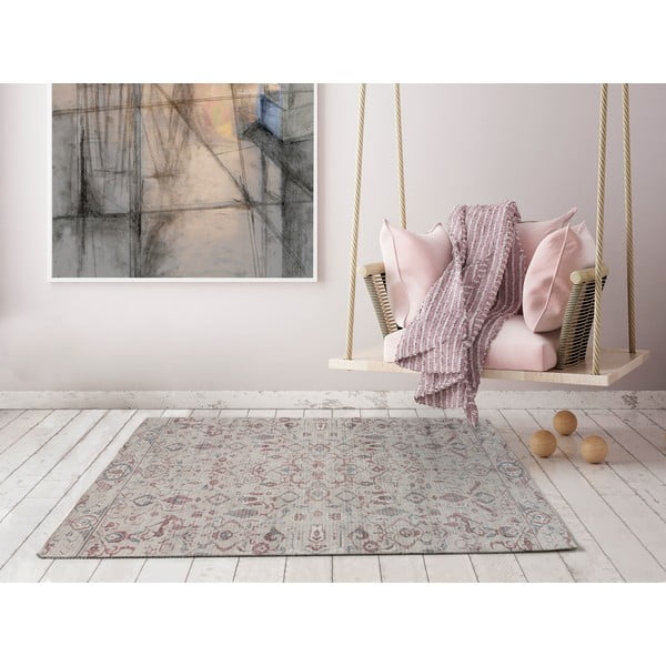 Rdeče-kremno bela preproga 120x170 cm Mandala - Universal-image-1