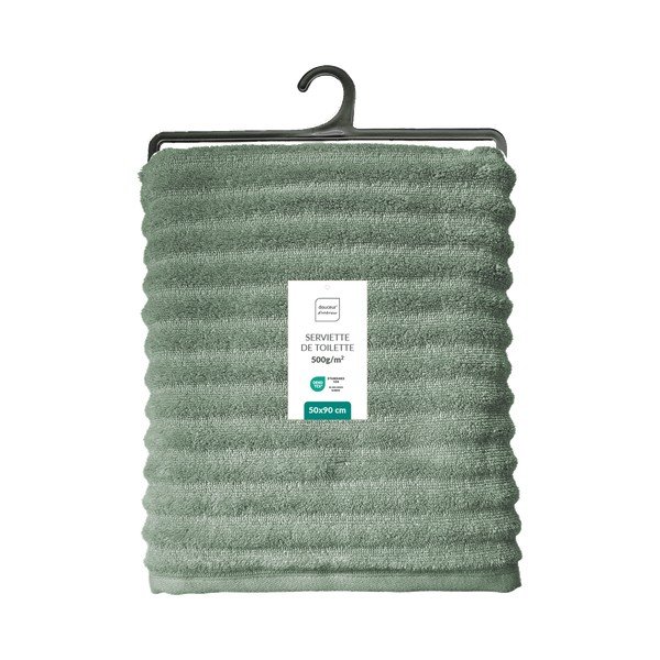 Zelena frotirna bombažna brisača 50x90 cm Maya – douceur d'intérieur-image-4