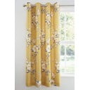 Komplet 2 rumenih zaves s cvetličnim vzorcem Catherine Lansfield, 168 x 183 cm