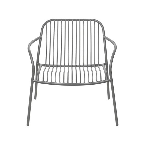 Siv kovinski vrtni fotelj Yua Wire – Blomus-image-2
