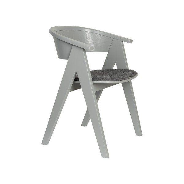 Siv oblazinjen jedilni stol z nasloni za roke NDSM – Zuiver