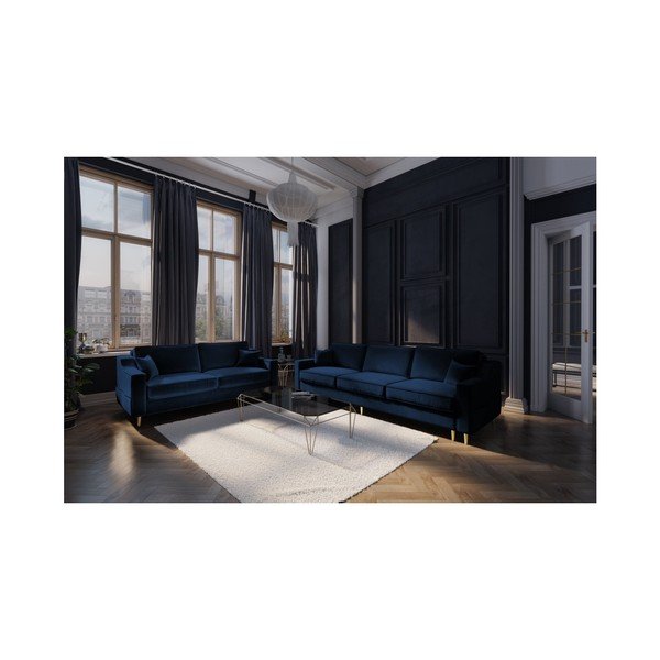 Temno moder dvosed Mazzini Sofas Marigold-image-2