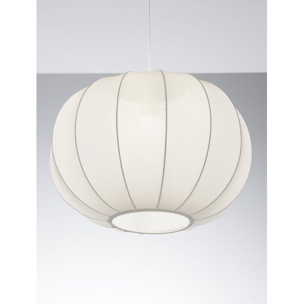 Mat bela tekstilna viseča svetilka ø 50 cm Delina – Nova Luce-image-2