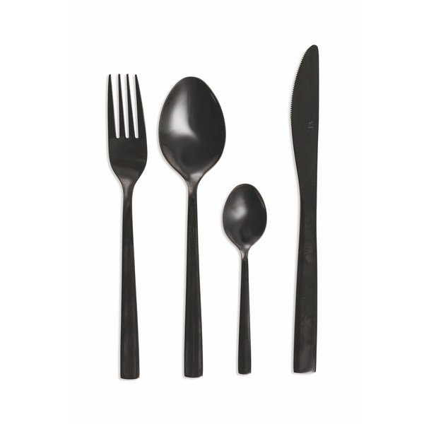 Villa d'Este Modern 24-delni set jedilnega pribora iz črnega jekla-image-1