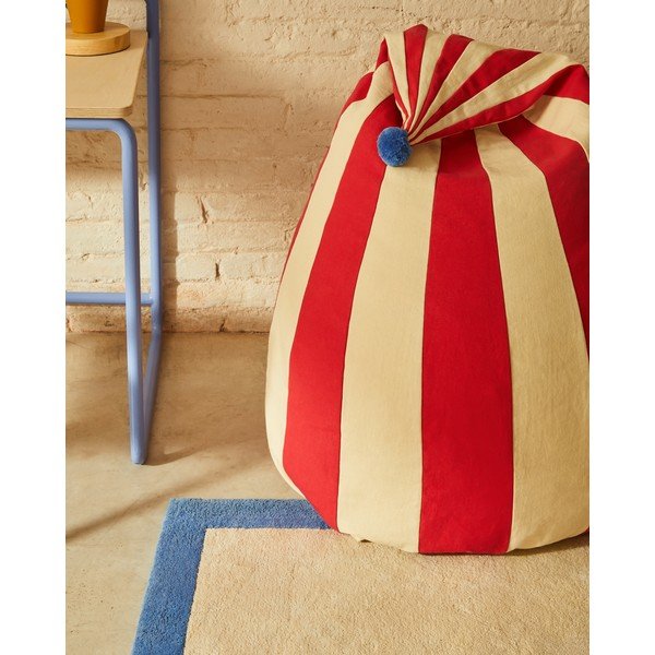 Rdeča/bež otroška vreča za sedenje Olvi – Kave Home-image-4