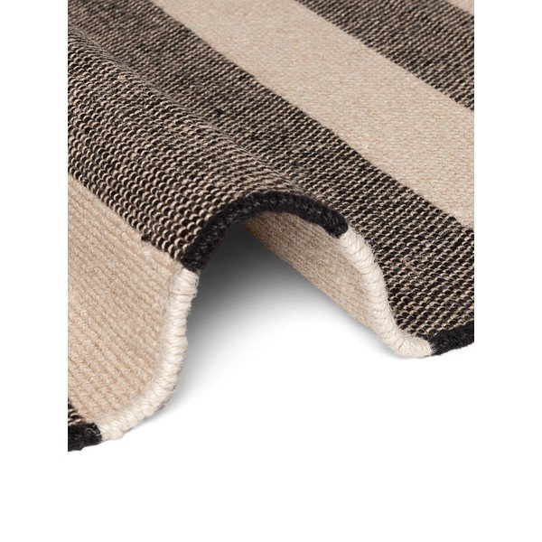 Črna/kremno bela ročno tkana preproga iz jute 160x230 cm Playa – Hanse Home-image-4