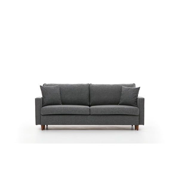 Temno siva raztegljiva sedežna garnitura 210 cm Eva – Balcab Home