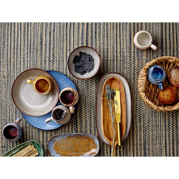 Modra keramična plitva plošča Bloomingville Sandrine-image-1