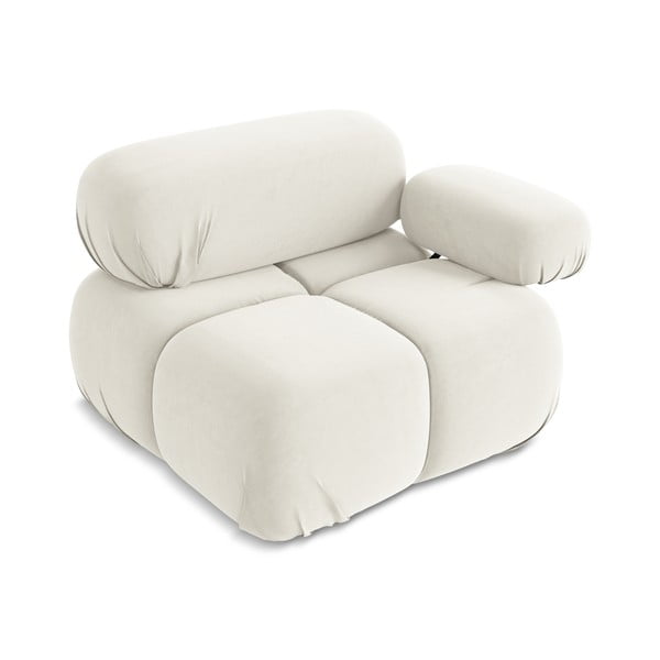 Bel žameten modul za sedežno garnituro (desni kot) Lokua – Makamii-image-3