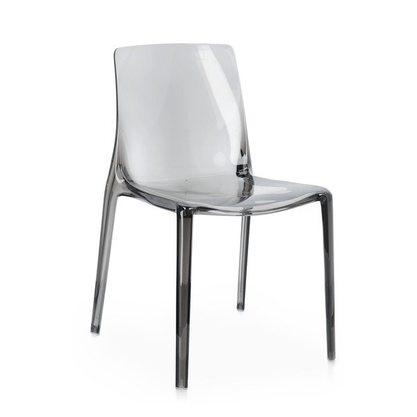 Siv plastičen vrtni stol Adele – Bizzotto