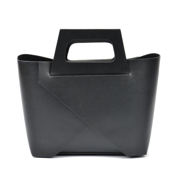 Črna usnjena torbica Carla Ferreri Mismo Hunno