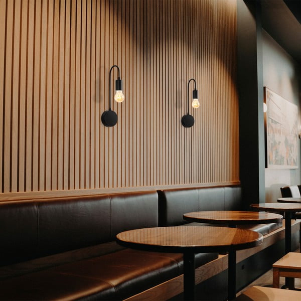 Črna stenska svetilka Baston – Opviq lights-image-1