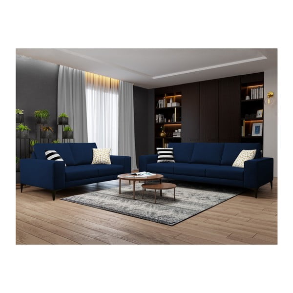 Temno modra zofa Cosmopolitan Design Lugano, 239 cm-image-4
