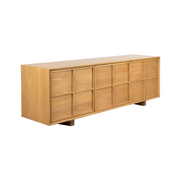 TV omarica iz masivnega jesena v naravni barvi 160x54x42 cm Raster – Zuiver-image-1