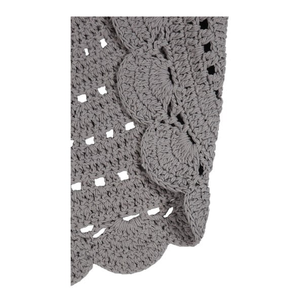 Siva ročno kvačkana bombažna preproga Nattiot Alma, ⌀ 120 cm-image-2