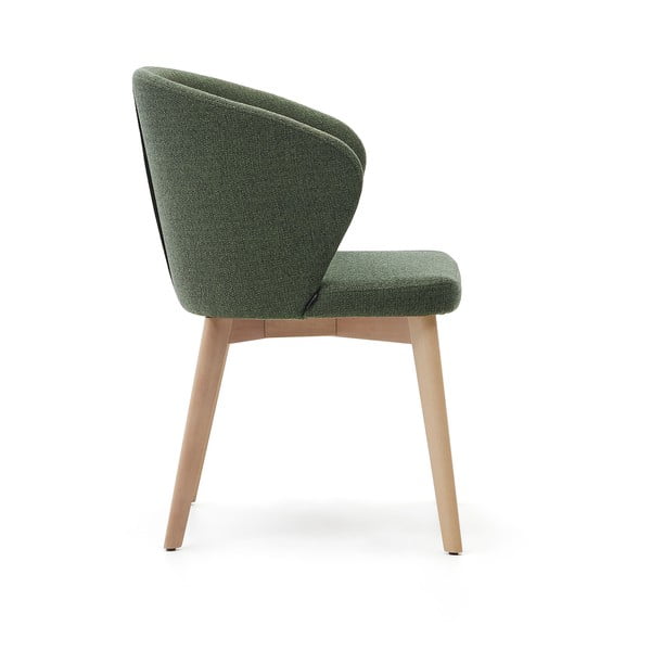 Temno zelen oblazinjen jedilni stol Darice – Kave Home-image-3