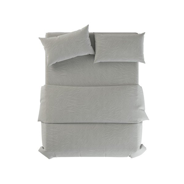 Prašno zelena enojna lanena posteljnina 135x200 cm Stone – Native Natural