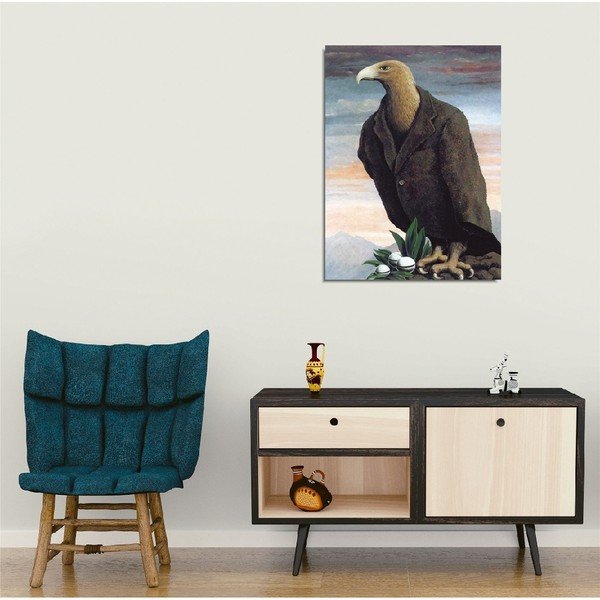 Stenska reprodukcija na platnu, Rene Magritte Gnezdo, 30 x 40 cm-image-1