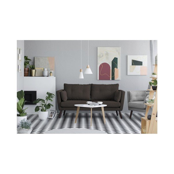 Rjava 3-sedežna zofa Mazzini Sofas Elena-image-1