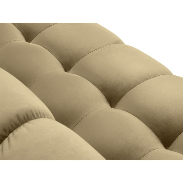 Bež žametna kotna sedežna garnitura Cosmopolitan Design Bali, levi kot-image-1