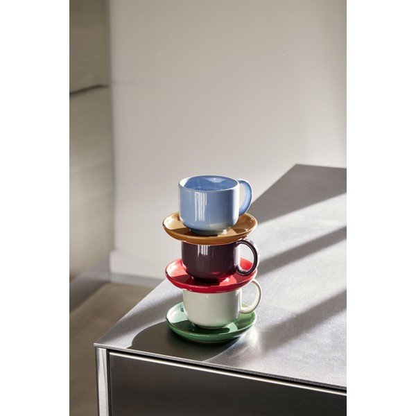 Zeleno-kremno bela lončena skodelica Amare – Hübsch-image-1