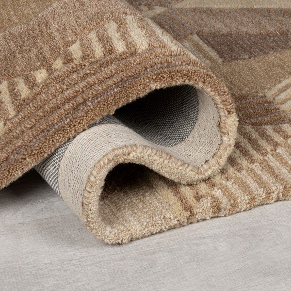 Rjava ročno tkana volnena preproga 200x290 cm Moda Asher – Flair Rugs-image-2