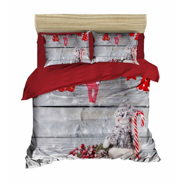 Komplet posteljnine in rjuh za zakonsko posteljo Christmas Lolly, 200 x 220 cm